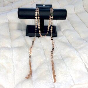 Goldtone Tassel Pendant Necklace